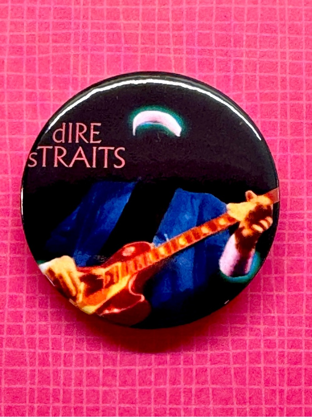 New Dire Straits Money for Nothing Music Video Retro 80s Style Button Pin 1.75”